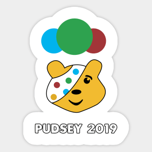 Pudsey bear pop art 2019 Sticker